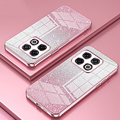 Funda Silicona Ultrafina Carcasa Transparente SY2 para OnePlus 10 Pro 5G Oro Rosa