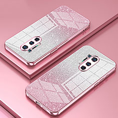 Funda Silicona Ultrafina Carcasa Transparente SY2 para OnePlus 8 Pro Oro Rosa