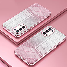 Funda Silicona Ultrafina Carcasa Transparente SY2 para Oppo A54 5G Oro Rosa