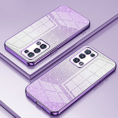 Funda Silicona Ultrafina Carcasa Transparente SY2 para Oppo Reno6 Pro+ Plus 5G Morado