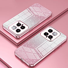 Funda Silicona Ultrafina Carcasa Transparente SY2 para Xiaomi Mi 14 5G Oro Rosa
