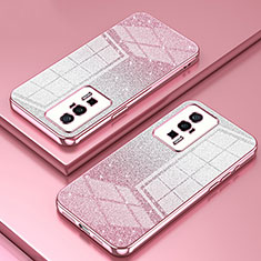 Funda Silicona Ultrafina Carcasa Transparente SY2 para Xiaomi Poco F5 Pro 5G Oro Rosa