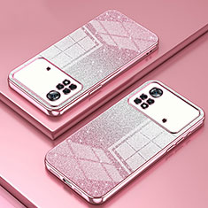 Funda Silicona Ultrafina Carcasa Transparente SY2 para Xiaomi Poco X4 Pro 5G Oro Rosa