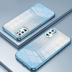 Funda Silicona Ultrafina Carcasa Transparente SY2 para Xiaomi Redmi Note 10 5G Azul