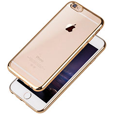 Funda Silicona Ultrafina Carcasa Transparente T08 para Apple iPhone 6S Oro