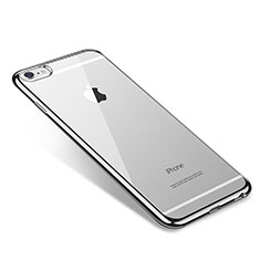 Funda Silicona Ultrafina Carcasa Transparente T09 para Apple iPhone 6 Plus Plata