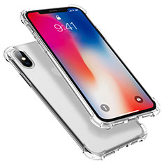 Funda Silicona Ultrafina Carcasa Transparente U01 para Apple iPhone X Claro