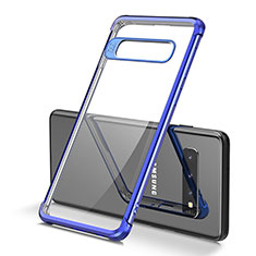 Funda Silicona Ultrafina Carcasa Transparente U01 para Samsung Galaxy S10 Azul