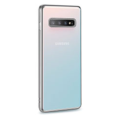 Funda Silicona Ultrafina Carcasa Transparente U04 para Samsung Galaxy S10 5G Plata