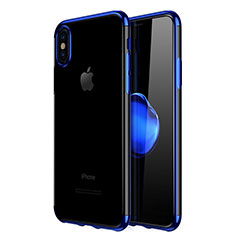 Funda Silicona Ultrafina Carcasa Transparente V02 para Apple iPhone Xs Max Azul