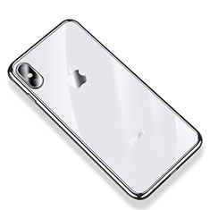 Funda Silicona Ultrafina Carcasa Transparente V03 para Apple iPhone Xs Max Plata
