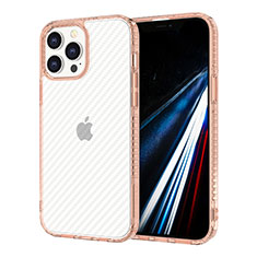 Funda Silicona Ultrafina Carcasa Transparente YJ1 para Apple iPhone 12 Pro Max Rosa