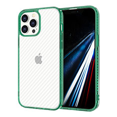 Funda Silicona Ultrafina Carcasa Transparente YJ1 para Apple iPhone 12 Pro Max Verde Noche