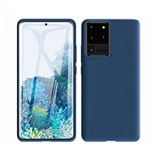 Funda Silicona Ultrafina Goma 360 Grados Carcasa C01 para Samsung Galaxy S20 Ultra 5G Azul