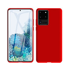 Funda Silicona Ultrafina Goma 360 Grados Carcasa C01 para Samsung Galaxy S20 Ultra Rojo
