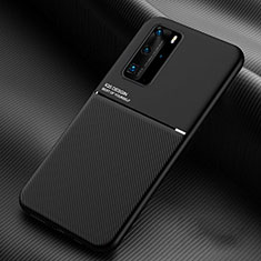 Funda Silicona Ultrafina Goma 360 Grados Carcasa C02 para Huawei P40 Pro Negro