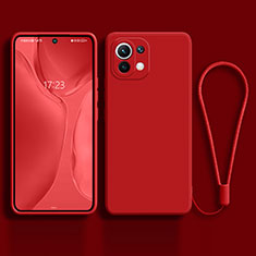 Funda Silicona Ultrafina Goma 360 Grados Carcasa C02 para Xiaomi Mi 11 5G Rojo