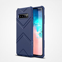 Funda Silicona Ultrafina Goma 360 Grados Carcasa C04 para Samsung Galaxy S10 Plus Azul