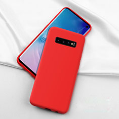 Funda Silicona Ultrafina Goma 360 Grados Carcasa C04 para Samsung Galaxy S10 Rojo