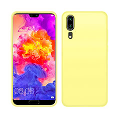 Funda Silicona Ultrafina Goma 360 Grados Carcasa C05 para Huawei P20 Amarillo