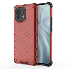 Funda Silicona Ultrafina Goma 360 Grados Carcasa C05 para Xiaomi Mi 11 5G Rojo