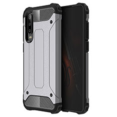 Funda Silicona Ultrafina Goma 360 Grados Carcasa C09 para Huawei P30 Plata