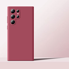 Funda Silicona Ultrafina Goma 360 Grados Carcasa D01 para Samsung Galaxy S23 Ultra 5G Rojo Rosa