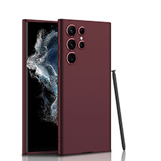 Funda Silicona Ultrafina Goma 360 Grados Carcasa D02 para Samsung Galaxy S23 Ultra 5G Rojo Rosa