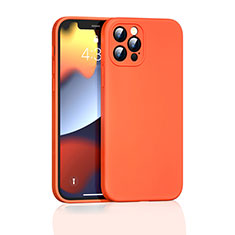 Funda Silicona Ultrafina Goma 360 Grados Carcasa G01 para Apple iPhone 13 Pro Naranja