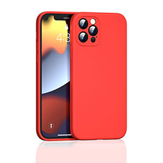 Funda Silicona Ultrafina Goma 360 Grados Carcasa G01 para Apple iPhone 13 Pro Rojo