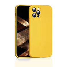 Funda Silicona Ultrafina Goma 360 Grados Carcasa G01 para Apple iPhone 14 Pro Amarillo
