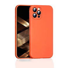 Funda Silicona Ultrafina Goma 360 Grados Carcasa G01 para Apple iPhone 14 Pro Max Naranja
