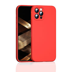 Funda Silicona Ultrafina Goma 360 Grados Carcasa G01 para Apple iPhone 15 Pro Max Rojo
