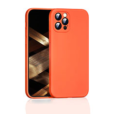 Funda Silicona Ultrafina Goma 360 Grados Carcasa G01 para Apple iPhone 16 Pro Naranja