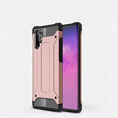 Funda Silicona Ultrafina Goma 360 Grados Carcasa G01 para Samsung Galaxy Note 10 Plus 5G Oro Rosa