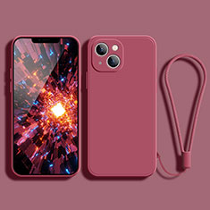 Funda Silicona Ultrafina Goma 360 Grados Carcasa G02 para Apple iPhone 14 Plus Rojo