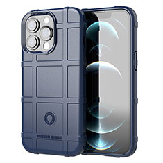 Funda Silicona Ultrafina Goma 360 Grados Carcasa G05 para Apple iPhone 13 Pro Max Azul