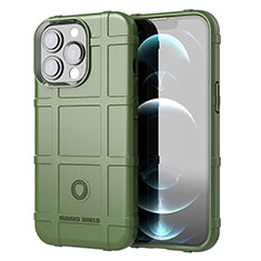 Funda Silicona Ultrafina Goma 360 Grados Carcasa G05 para Apple iPhone 13 Pro Verde