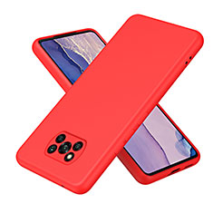 Funda Silicona Ultrafina Goma 360 Grados Carcasa H01P para Xiaomi Poco X3 NFC Rojo