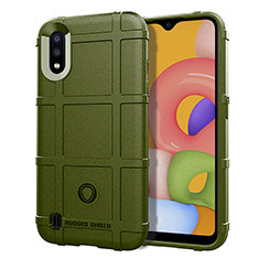 Funda Silicona Ultrafina Goma 360 Grados Carcasa J01S para Samsung Galaxy A01 SM-A015 Verde