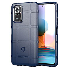 Funda Silicona Ultrafina Goma 360 Grados Carcasa J01S para Xiaomi Redmi Note 10 Pro 4G Azul