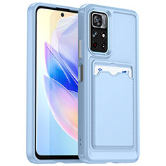 Funda Silicona Ultrafina Goma 360 Grados Carcasa J02S para Xiaomi Poco M4 Pro 5G Azul