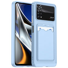 Funda Silicona Ultrafina Goma 360 Grados Carcasa J02S para Xiaomi Poco X4 Pro 5G Azul