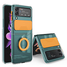 Funda Silicona Ultrafina Goma 360 Grados Carcasa MJ1 para Samsung Galaxy Z Flip4 5G Naranja