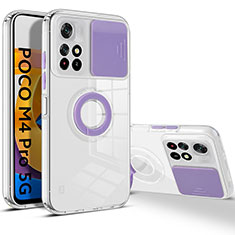 Funda Silicona Ultrafina Goma 360 Grados Carcasa MJ1 para Xiaomi Redmi Note 11 5G Purpura Claro