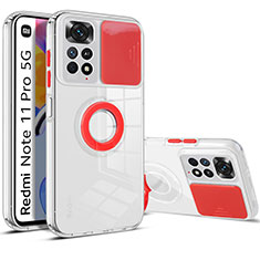 Funda Silicona Ultrafina Goma 360 Grados Carcasa MJ1 para Xiaomi Redmi Note 11 Pro 4G Rojo