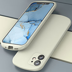 Funda Silicona Ultrafina Goma 360 Grados Carcasa N01 para Apple iPhone 12 Mini Blanco