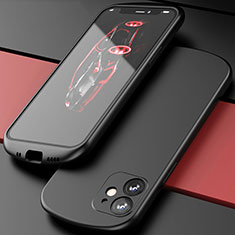 Funda Silicona Ultrafina Goma 360 Grados Carcasa N01 para Apple iPhone 12 Mini Negro