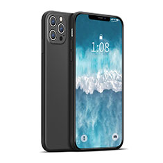 Funda Silicona Ultrafina Goma 360 Grados Carcasa para Apple iPhone 12 Pro Max Negro