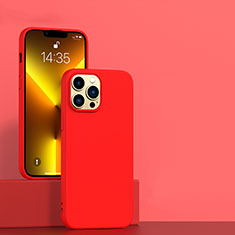 Funda Silicona Ultrafina Goma 360 Grados Carcasa para Apple iPhone 13 Pro Max Rojo